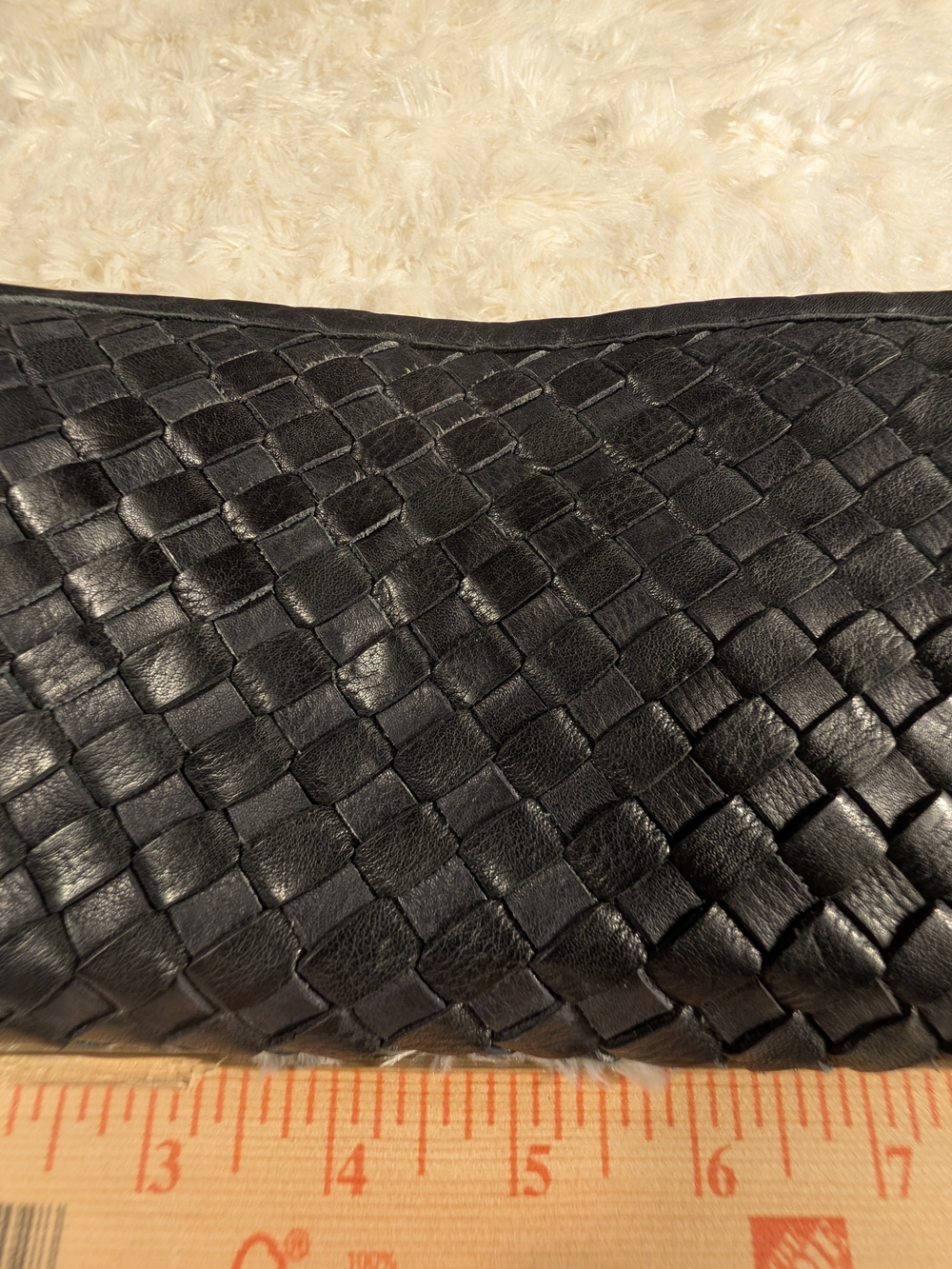 Woven Leather Black Women's Wallet - Classic Elegance